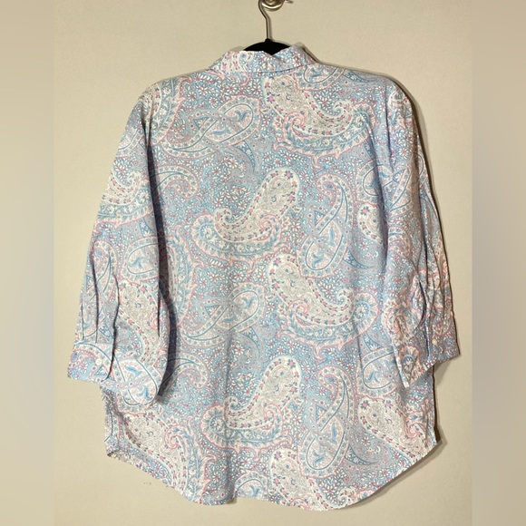 SOLD🩵Lauren Ralph Lauren L
Cotton Pajama Pant Set
Paisley Print Blue & Pink - Picture 8 of 14